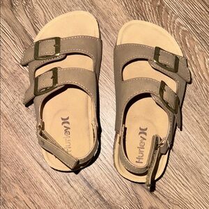 Hurley brand Tan Kids Sandals with Velcro Straps